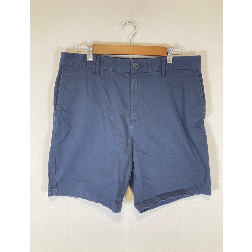 Classic Preppy Old Navy Mens 34 Navy Blue Slim Built-In Flex Chino Shorts